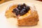 French boulangerie with custard and blueberries