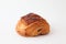 French bread pain au chocolat chocolate croissant on white background