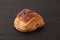 French bread pain au chocolat chocolate croissant on wood table