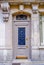 French building entrance beautiful wood door in Paris