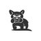 French bulldog animal Icon illustration template mascot