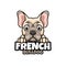 French Bulldog Cute Cartoon Dog Logo for Pet Shop Pet Care Animal