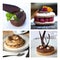 French cakes collage
