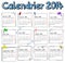 French calendar 2014