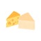 French cheese isometric 3d icon