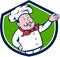 French Chef Welcome Greeting Crest Cartoon