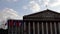 French and Chinese flags in the wind in front of National Assembly