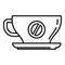 French coffee cup icon, outline style