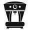 French coffee machine icon, simple style