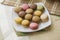 French cookies macarons. horisontal