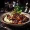 French Coq au Vin: tender chicken in a rich red wine sauce