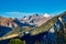 French countryside. Saint Jean de Maurienne: view of the heights of the Vercors and the valley Val de Drome, France