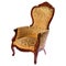 French cream-golden armchair