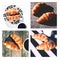 French croissants collage