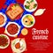 French cuisine menu cover design vector tempate