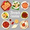 French cuisine menu meals cover page design