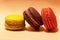 French Delicacy Delight: Colorful Macarons Radiate Sweet Elegance in Snapshot