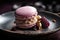 French dessert macaron elegant presentation. AI generated