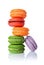 French dessert. Sweet multicolored macaroons or macarons