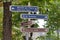 French directional signs to local attractions