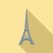 French eiffel tower icon, flat style