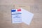 French Electoral Card Closeup, Presidential and Legislative Elections Concept