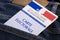 French electoral voter card official government allowing to vote paper in jeans back pocket