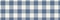 French farmhouse blue plaid check seamless border pattern. Rustic tonal country kitchen gingham fabric effect. Tartan