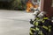 French firefighter binomial attac on car fire say ok