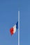 French Flag Half Staff