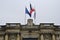 French flag on Hotel de Ville in Bordeaux