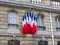 French flags at the Elysee palace residence of the French president