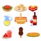 French Food Icons Set