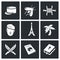 French Foreign Legion icons. Vector Illustration