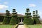 French formal garden at the castle of Pizay in Beaujolais