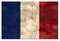 French France Flag Grunge Tin