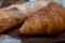 French fresh croissants and artisan baguette