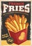 French fries antique poster