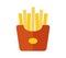French fries icon illustrated on white background