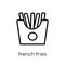 French fries icon. Trendy modern flat linear vector French fries