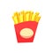 French Fries Package Fried Potatoes Isolated Icon