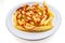 French fries (pommes frites) in plate isolated
