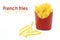 French fries in a red carton