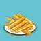 French fries vector