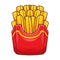 French Fries Vector in Flat Design Style