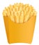 French fries in yellow packaging
