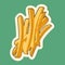 French fry stick potato. Vector isolated flat illustration for icon