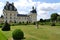 French gardens in front of the castle of ValenÃ§ay