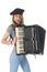 French girl with accordion