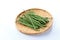 French Green Bean or Buncis on Bamboo Plate